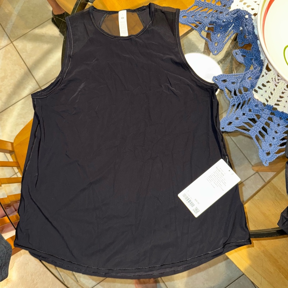 Lululemon Athletica Black Muscle Tee Performance Top